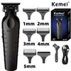 Image of Kemei 2299 Barber Cordless Hair Trimmer 0mm Zero Gapped Carving Clipper Detailer Professional Electric Finish Cutting Machine Shopping