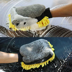 Car Wash Glove Coral Mitt Soft Anti-scratch for Car Wash Multifunction Thick Cleaning Glove Car Wax Detailing Brush Shopping