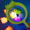 Image of Baby Cute Animals Bath Toy Swimming Water LED Light Up Toys Soft Rubber Float Induction Luminous Frogs for Kids Play Funny Gifts Shopping