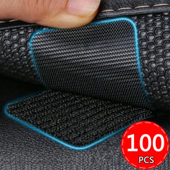 1-100pcs Carpet Fixing Stickers Car Foot Mat Tape Anti-Slip Self Adhesive Fastener Sofa Bed Sheet Clips Retention Grips Shopping