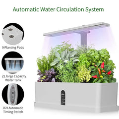 Garden Hydroponics Growing System Indoor Herb Garden Kit Automatic Timing LED Grow Lights Smart Water Pump for Home Flower Pots Shopping