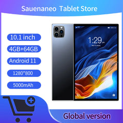 Sauenaneo 2024 New Original 10.1-inch Android Tablet 4GB RAM 64 ROM Supports 3G Call 5GWIFI Portable PC Tablet 5000mAh Android11 Shopping111