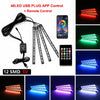 Image of Neon LED Car Interior Ambient Foot Strip Light Kit Accessories Backlight Remote App Music Control Auto RGB Decorative Lamps Shopping