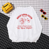 Image of Self Love Club Cupid's Arrow Print Sweatshirt Women Casual Crewneck Sportswear Fleece Warm Hoodies Loose Comfortable Clothes Shopping