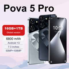 Smartphone Pova 5 Pro  Global version 16GB+1TB 7.3'' HD+ Android 13 6800mAh 5G Gaming Phone Dual SIM Phone Dimensity 9300  phone Shopping111