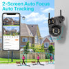 Image of 4K 8MP HD Wifi PTZ Camera Outdoor 4MP Dual Lens Dual Screen AI Auto Tracking IP Camera CCTV Audio Video Surveillance P2P iCSee Shopping