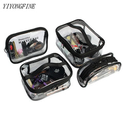 Transparent PVC Cosmetic Bags For Women Waterproof Toiletries Storage Bag Travel Makeup Bag Female Neceser Make Up Beauty Cases Shopping