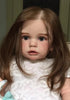 Image of BZDOLL 60cm Realistic 3D-Paint Skin Soft Silicone Reborn Baby Doll For Girl Cloth Body Long Hair Princess Toddler Alive Shopping