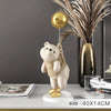 Image of Statue Desing Home Decor Ornaments Decorative Balloon Flying Bear Sclupture Resin Figurine Table Decoration home Room Decor Shopping