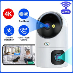 JOOAN 4K PTZ IP Camera 10X Zoom Dual Lens Auto Tracking WiFi CCTV Camera Color Night Home Baby Monitor Video Surveillance Shopping