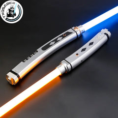 TXQSABER Ahsoka Lightsaber Force Heavy Dueling Double Saber Metal Hilt with 12 Colors Changing 10 Sound Fonts Smooth Swing Laser Shopping