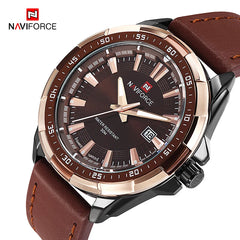 NAVIFORCE Mens Watches Top Luxury Brand Fashion Sport Watches Men Waterproof Quartz Clock Male Army Military Leather Wrist Watch Shopping