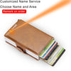 Image of Rfid Blocking Protection Men id Credit Card Holder Wallet Leather Metal Aluminum Business Bank Card Case CreditCard Cardholder Shopping