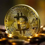 Gold Plated Bitcoin Coin Collectible Art Collection Gift Physical Commemorative Casascius Bit BTC Metal Antique Imitation Shopping