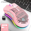 Image of BM600 Rechargeable Gaming Mouse USB 2.4G Wireless RGB Light Honeycomb Gaming Mouse Desktop PC Computers Notebook Laptop Mice Shopping