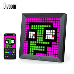 Divoom Pixoo Digital Photo Frame Alarm Clock with Pixel Art Programmable LED Display, Neon Light Sign Decor, New Year Gift Shopping