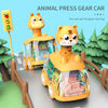 Image of Press Gear Car Children's Toy Car Pull Back Boy Children Inertial Car Puzzle Animals Car Shopping