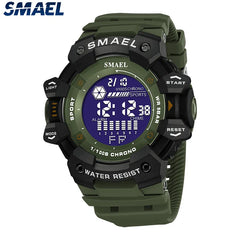 Mens Watch Military Water resistant SMAEL Sport watch Army led Digital wrist Stopwatches for male 8050 relogio masculino Watches Shopping