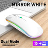 Image of Rechargeable Bluetooth5.1 Wireless Mouse with 2.4GHz USB 1600DPI Mouse for Computer Laptop Tablet PC Macbook Gaming Mouse Gamer Shopping