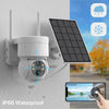 Image of WiFi PTZ Camera Outdoor Wireless Solar IP Camera 4MP HD Built-in Battery Video Surveillance Camera Long Time Standby iCsee APP Shopping