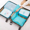 Image of 6 PCS Travel Storage Bag Set For Clothes Tidy Organizer Wardrobe Suitcase Pouch Unisex Multifunction Packing Cube Bag Travel Kit Shopping