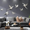 Image of Nordic FRP Wall Resin Feather Murals Home Livingroom TV Sofa Background Wall Sticker Crafts Restaurant Wall Hanging Decoration Shopping