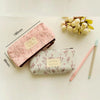 Image of 1 Pcs Transparent Grid Zipper Pen Bag Pencil Case Storage Package For Girls Korean Stationery School Supplies School Student Shopping