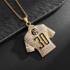 Image of Men and Women Fashion Ice Out Zircon Legend No. 10 Jersey Pendant Necklace Hip-Hop Punk Jewelry Shopping111