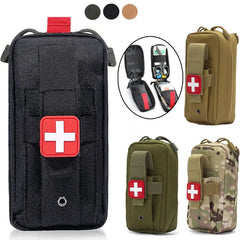 First Aid Kit Medical EDC Pouch Tactical Outdoor Medical Bag Tourniquet Scissors Waist Bag Military Fan Tactical Survival Bag Shopping