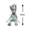 Image of disney Marvel Avengers Groot Mini figure Pen Holder  Flower Pot Anime Toys Action Figure Sitting Groot Christmas Kids Toys Gifts Shopping