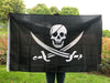 Image of SKY FLAG 3x5Fts 90X150cm Double Broken Skull With Knife Pirate Flag Jack Rackham Jolly Roger Flag For Decoration Shopping111