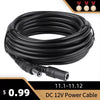 Image of DC12V Power Extension Cable 2.1*5.5mm Connector Male To Female For CCTV Security Camera Black Color 16.5Feet 5M 10m power cable Shopping