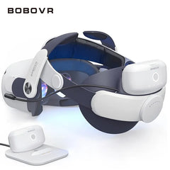 BOBOVR M2 Pro Twin Battery Head Strap Compatible with Oculus Quest2 with Ultra-Thin Twin Charger Station Chaging Replace Battery Shopping