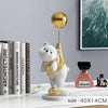 Image of Statue Desing Home Decor Ornaments Decorative Balloon Flying Bear Sclupture Resin Figurine Table Decoration home Room Decor Shopping