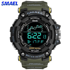 SMAEL Mens Watch Military Waterproof Sport WristWatch Digital Stopwatches for Men 1802 Military Electronic Watches Male Clock Shopping