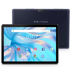 PRITOM Android 10 Tablet 10.1 Inch 2GB RAM 64GB ROM Quad Core Processor HD IPS Screen 8.0 MP Rear Camera WiFi Shopping111