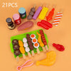 Image of Kids Pretend Play Kitchen Toys Simulation Food Barbecue Cooking Toys Children Educational Play House Interactive Toys For Girl Shopping