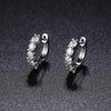 Image of NeeTim 3mm D Color Moissanite Earrings 925 Sterling Sliver Plated White Gold Hoop Earring for Women Wedding Party Fine Jewelry Shopping