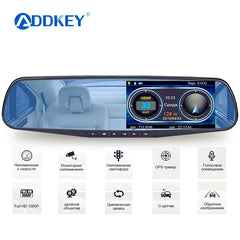 ADDKEY Car Dvr Radar Detector Rear View Mirror Camera FHD 1080P Registrar Dashcam Speedcam Anti Radar for Russia video recorder Shopping