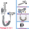 Image of Handheld Bidet Sprayer Set 304 Stainless Steel Spray Gun Shower Handheld Toilet Bidet Faucet Sprayer Shower Nozzle Self Cleaning Shopping