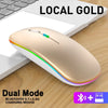 Image of Rechargeable Bluetooth5.1 Wireless Mouse with 2.4GHz USB 1600DPI Mouse for Computer Laptop Tablet PC Macbook Gaming Mouse Gamer Shopping