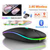 Image of Rechargeable Bluetooth5.1 Wireless Mouse with 2.4GHz USB 1600DPI Mouse for Computer Laptop Tablet PC Macbook Gaming Mouse Gamer Shopping