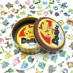 Spot It Dobble Pokemon Pikachu Anime Game Sports Animals Card Game Interactive Board Game Gifts Holidays Camping Metal Box