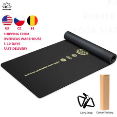 PU Golden Rubber Hot Yoga Mat Mandala 68cm Widened Thickened Sport Fitness Pilates Training With Position Line Exercise Mats Shopping