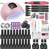 Image of Manicure Set Acrylic Nail Kit With 120/80/54W Nail Lamp 35000RPM Nail drill Machine Choose Gel Nail Polish All For Manicure Shopping