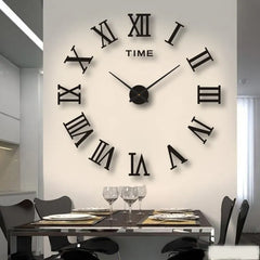 3D Acrylic Digital Wall Clock Roman Numerals Design Mirror Wall Clock Fashion Large Round Wall Clock DIY Self Adhesive Clocks Shopping