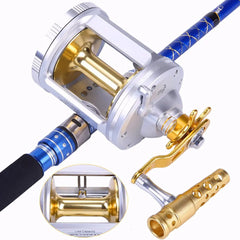 Sougayilang Strong Trolling Fishing Reel Saltwater Freshwater Bait Casting Fishing Reels Right Hand Spinning Reel Trolling Reels