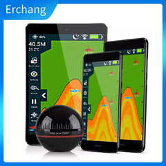 Erchang XA02 Wireless Fish Finder Portable Depth Echo Sounder 48m/160ft Detector Sonar Alarm Transducer Fishfinder IOS&Android Shopping