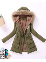 new winter military coats women cotton wadded hooded jacket medium-long casual parka thickness  XXXL quilt snow outwear Shopping