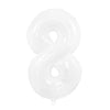 Image of 32/40Inch Cream Color Number Balloons 1-9 Large Digital Foil Helium Ball Girl Kids Adult Happy Birthday Party Decoration Wedding Shopping